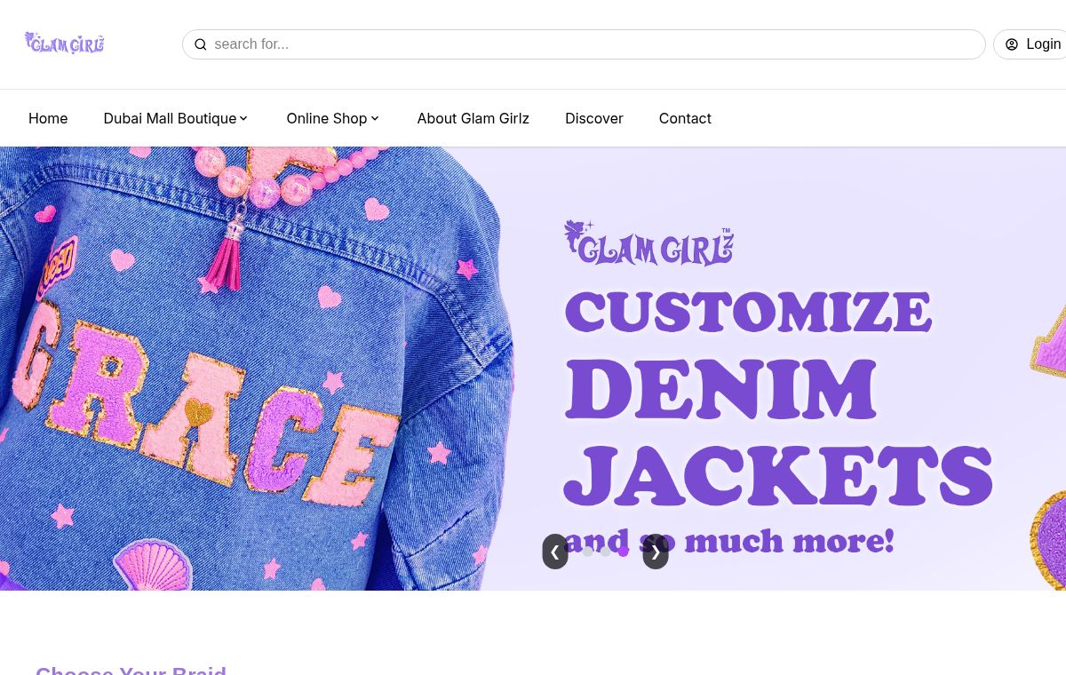 Glam Girlz Mena Salon LLC website preview